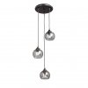 Стеклянный подвесной светильник  V4361-1/3S форма шар серый Vitaluce