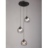 Стеклянный подвесной светильник  V4361-1/3S форма шар серый Vitaluce