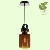 Стеклянный подвесной светильник Brighton GRLSP-9640 цилиндр коричневый Loft