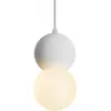 Стеклянный подвесной светильник Concrete FR5484PL-01W форма шар белый Freya
