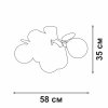 Стеклянная потолочная люстра  V3038-8/5PL форма шар белая Vitaluce