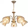 Стеклянная подвесная люстра Freesia 658/5PL Gold конус прозрачная Escada