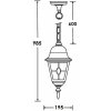 Стеклянный уличный светильник подвесной QUADRO M lead GLASS 79905MlgY Bl прозрачный Oasis Light