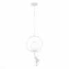 Стеклянный подвесной светильник Tenato SLE115113-01 форма шар белый Evoluce Стеклянный подвесной светильник Tenato SLE115113-01 форма шар белый Evoluce