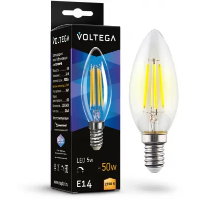 Лампочка светодиодная Candle dim 5W 7199 Voltega