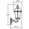 Стеклянный настенный фонарь уличный ROMA L 95201L/15 W прозрачный Oasis Light