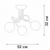 Стеклянная потолочная люстра  V4309-1/3PL форма шар прозрачная Vitaluce Стеклянная потолочная люстра  V4309-1/3PL форма шар прозрачная Vitaluce