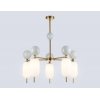 Стеклянная потолочная люстра High Light LH53104 белая Ambrella