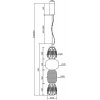 Стеклянный подвесной светильник Pattern MOD267PL-L32CH3K белый форма шар Maytoni