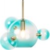 Стеклянный подвесной светильник Bolle 2027-P4 Blue mini прозрачный форма шар Loft It