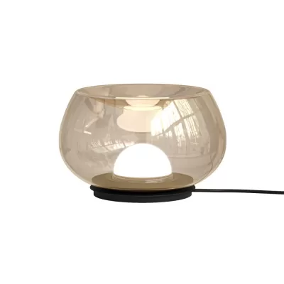 Интерьерная настольная лампа FLOA DK6747-BK+AM Denkirs цвет янтарь