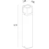 Стеклянный наземный светильник Facado 730332 куб белый Deko-Light
