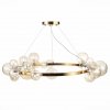 Стеклянная подвесная люстра Necton SL1165.303.24 форма шар цвет янтарь ST Luce