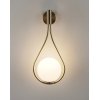 Стеклянное бра Barocco V11573-1W белое форма шар