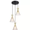 Стеклянный подвесной светильник Traditional TR3175 конус цвет янтарь Ambrella