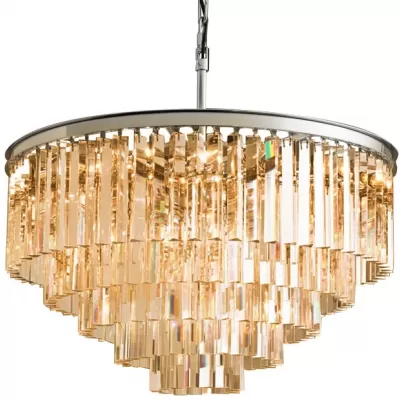 Подвесная люстра 1920s Odeon KR0387P-10A chrome/amber DeLight Collection