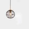 Стеклянный подвесной светильник Amo V2082-P форма шар серый