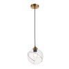 Стеклянный подвесной светильник Satturo SLE103103-01 форма шар прозрачный Evoluce