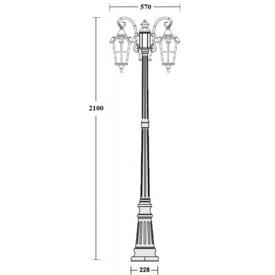 Наземный фонарь PORTO 86109B Gb Oasis Light