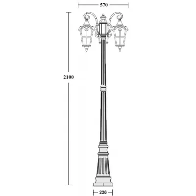 Наземный фонарь PORTO 86109B Gb Oasis Light