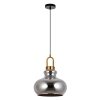 Стеклянный подвесной светильник Bell A1992SP-1PB форма шар серый Artelamp