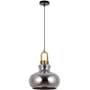 Стеклянный подвесной светильник Bell A1992SP-1PB форма шар серый Artelamp
