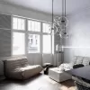 Стеклянный подвесной светильник Bolle 2027-D3 форма шар прозрачный Loft It