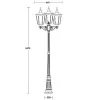 Стеклянный наземный фонарь ALBORG L 79709LB Bl прозрачный Oasis Light