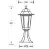 Стеклянный наземный фонарь PETERSBURG EM 79804EM Bl прозрачный Oasis Light