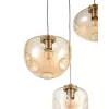 Стеклянный подвесной светильник Alieno VL5354P03 форма шар цвет янтарь Vele Luce