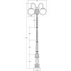 Наземный фонарь GLOBO L 88210LA/10/E7/down Bl форма шар белый Oasis Light