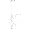 Стеклянная потолочная люстра Zing FR5199PL-05BS1 белая форма шар Freya