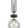 Стеклянный подвесной светильник Capsule 2102/1S форма шар цвет янтарь Escada