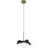 Стеклянный подвесной светильник Monro 10213/A Black форма шар белый Loft It