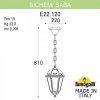 Уличный светильник подвесной Saba K22.120.000.WXF1R прозрачный Fumagalli