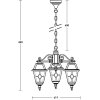 Стеклянный уличный светильник подвесной FARO 91170/3 Bl прозрачный Oasis Light