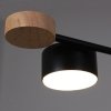 Потолочная люстра  03751-0.3-10 BK+WOOD GX53 черная цилиндр