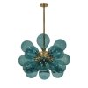 Стеклянная потолочная люстра Miracle 10130/18 Blue форма шар Loft It