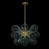 Стеклянная потолочная люстра Miracle 10130/18 Blue форма шар Loft It