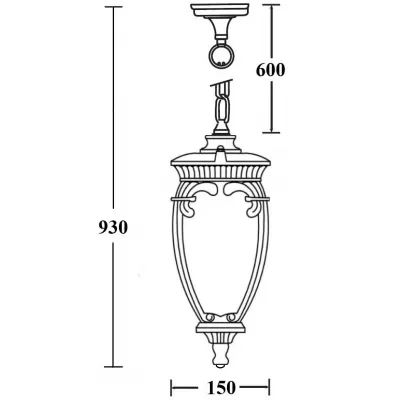 Уличный светильник подвесной VERONA 86205 Gb Oasis Light