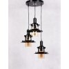 Стеклянный подвесной светильник Capri LDP 11328 B-3 BK цилиндр черный Lumina Deco