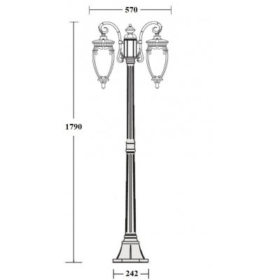 Наземный фонарь VERONA 86208A Gb Oasis Light