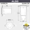 Встраиваемый светильник уличный Aldo 1L0.000.000.LXZ1L серый Fumagalli