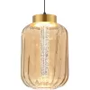 Стеклянный подвесной светильник  PLC-7077-180-P-AMBER цвет янтарь цилиндр Imex