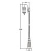 Стеклянный наземный фонарь BARSELONA 81209/10 down cover Gb прозрачный цилиндр Oasis Light