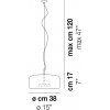 Стеклянный подвесной светильник Jube JUBE SP 1 G FU/TR OS Vistosi