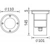 Стеклянный встраиваемый светильник уличный  73202A SS круглый прозрачный Oasis Light