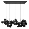 Стеклянный подвесной светильник Bolle 2029-S5 форма шар черный Loft It