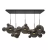 Стеклянный подвесной светильник Bolle 2029-S5 форма шар черный Loft It
