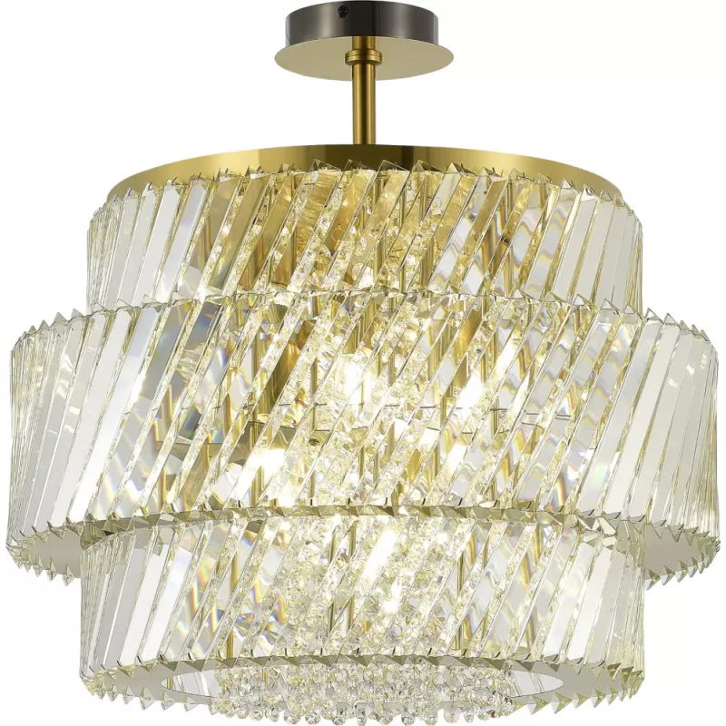 Стеклянная потолочная люстра Ritz SL6138.313.12 прозрачная цилиндр ST Luce Стеклянная потолочная люстра Ritz SL6138.313.12 прозрачная цилиндр ST Luce